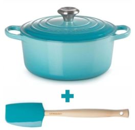 le-creuset-signature-braadpan-caribbean-blue-20-cm