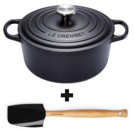 Le Creuset Signature Braadpan 24 cm Mat Zwart