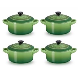 le-creuset-mini-braadpan-groen-4-stuks