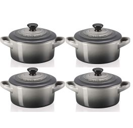 le-creuset-mini-braadpan-flint-set-4-stuks