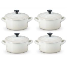 le-creuset-mini-braadpan-creme-4-stuks